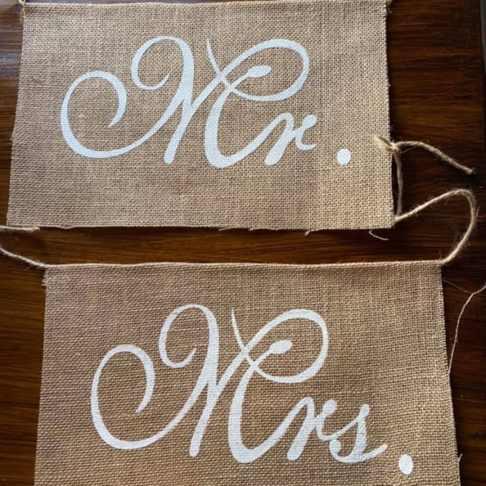 Wedding Chair Signs